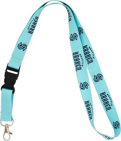 Desert Cactus Seattle Kraken NHL National Hockey League Car Keys ID Badge Holder Lanyard Keychain Detachable Breakaway Snap Buckle (Lanyard 1 - Blue) in Saudi Arabia