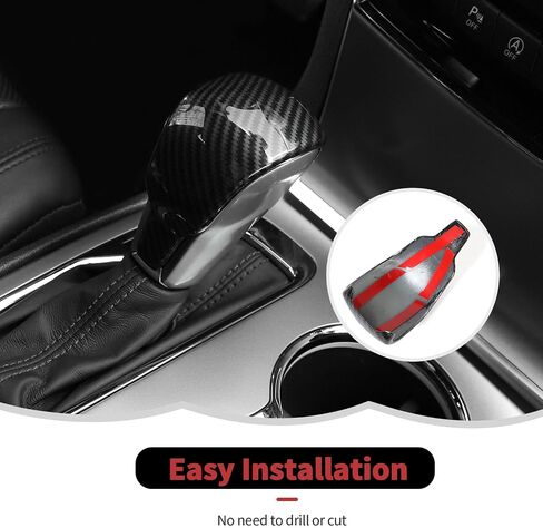 RT-TCZ Carbon Fiber Gear Shift Knob Cover Trim Decorative Interior Accessories for Jeep Grand Cherokee 2017-2020 in Saudi Arabia
