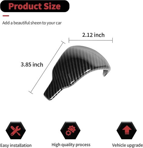 RT-TCZ Carbon Fiber Gear Shift Knob Cover Trim Decorative Interior Accessories for Jeep Grand Cherokee 2017-2020 in Saudi Arabia