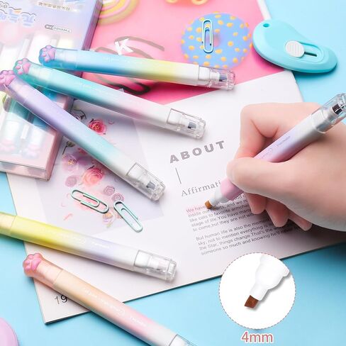 6 قطع من أقلام التحديد اللطيفة، أقلام تحديد جمالية ذات طرف مزدوج بألوان متنوعة، أقلام تحديد الكتاب المقدس لا تنزف، مجموعة أقلام تحديد باستيل لطيفة للوازم المدرسية المكتبية in Kuwait