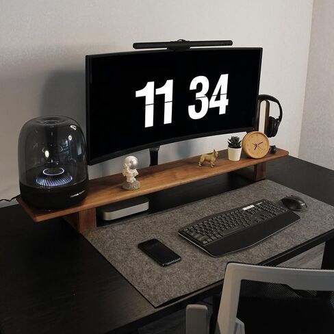 Walnut Monitor Stand Riser,Computer Monitor Riser,Desk Shelf Stand for Monitors,Computers,Laptops (Red Walnut Wood-47.2'') in Saudi Arabia