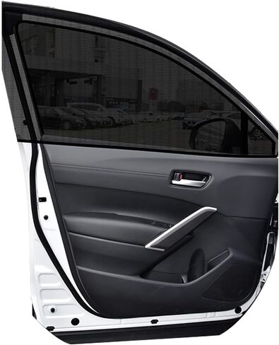 Car Window Shade,2 Pack Stretchy Mesh Car Window Screen Sun Shade Mosquito Net Cover Fit for Cars SUVs, Anti-Sun Glare, Reduce UV Rays,Privacy Protection(2Packs Front Window) in Saudi Arabia