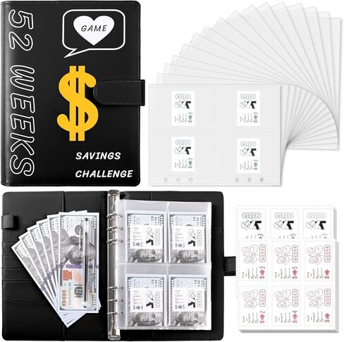 52 Week Money Saving Challenge Binder, A5 Money Saving Binder, Savings Challenges Book with Envelopes, Save $3000 with Your Bestie or Lover, Purple in Saudi Arabia