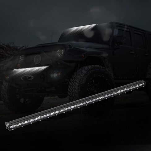 Super Slim LED Light Bar,Single Row LED Work Driving Lights bar Reflector Spot Flood Combo Off Road Light (20 inches) in Saudi Arabia