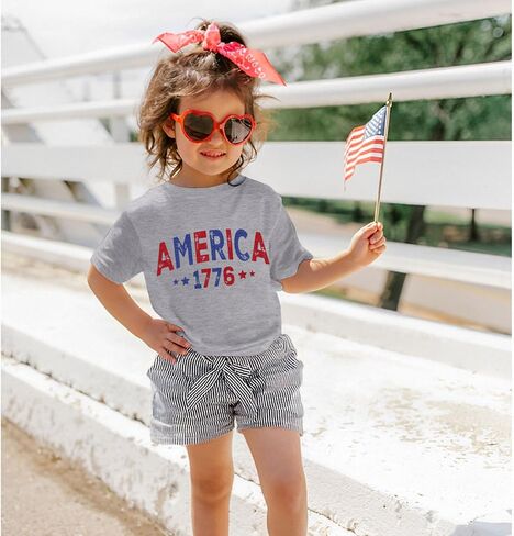 Free Bird Shirts Toddler Boy Girl 4th of July T-Shirts America 1776 Kids Baby Patriotic Tees Independence Day Tops in Saudi Arabia