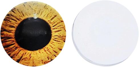 JJGQAZ 6mm-30mm Dragon Eyes Round Glass Cabochon Flatback Jewelry Finds Horse Eyes Cat Eyes Doll Eye Dome Cameo قلادة الإعدادات في أزواج (20MM-20 زوجًا) in Kuwait