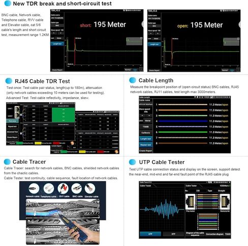 جهاز اختبار كاميرا IP 8K بقدرة 90 وات PoE مخرج طاقة 8 ميجابكسل SDI TVI CVI AHD CVBS CCTV جهاز اختبار SFP اختبار TDR كابل اختبار رقمي متعدد OPM VFL أدوات شبكة WiFi HDMI I/O VGA in in Kuwait