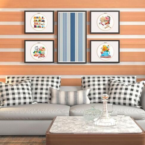 Maysing 4 مجموعة أدوات التطريز للمبتدئين، مجموعة أدوات التطريز للمبتدئين لمحبي الكتب، مجموعات التطريز DIY للبالغين مع نمط الكتاب، التعليمات، طوق التطريز، الخيط، خيط الإبرة in Kuwait