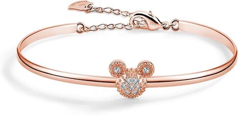 925 Sterling Silver Cute Mickey Bangles Fashion Women Charm Bracelet Adjustable Size Fine Jewelry Gift For female Wife Girls Her in Saudi Arabia