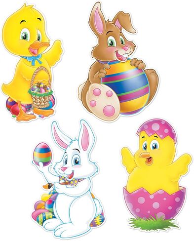 Pkgd Easter Cutouts Party Accessory (1 Count) (4/Pkg), Pkg/3 in Kuwait