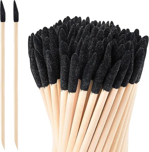 100PCS Sanding Sticks, 150Grit Wood Buffing Sanding Tools Slanted Tight Spaces Matchsticks Sanding Twigs Buffing Sanding Sticks, for Manicure Plastic Models Miniatures Wood Hobby in Saudi Arabia