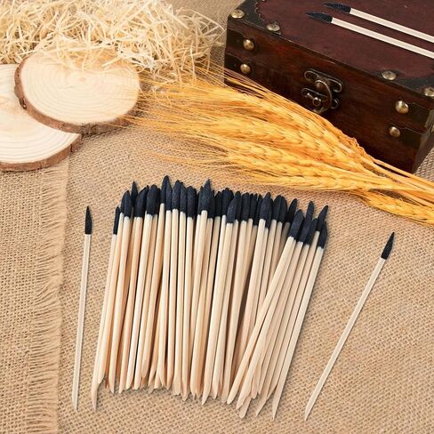 100PCS Sanding Sticks, 150Grit Wood Buffing Sanding Tools Slanted Tight Spaces Matchsticks Sanding Twigs Buffing Sanding Sticks, for Manicure Plastic Models Miniatures Wood Hobby in Saudi Arabia