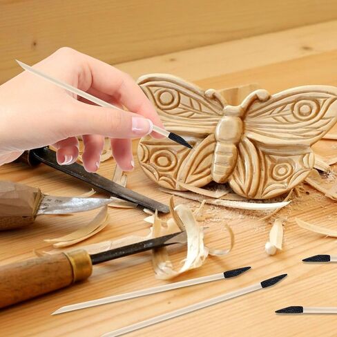 100PCS Sanding Sticks, 150Grit Wood Buffing Sanding Tools Slanted Tight Spaces Matchsticks Sanding Twigs Buffing Sanding Sticks, for Manicure Plastic Models Miniatures Wood Hobby in Saudi Arabia