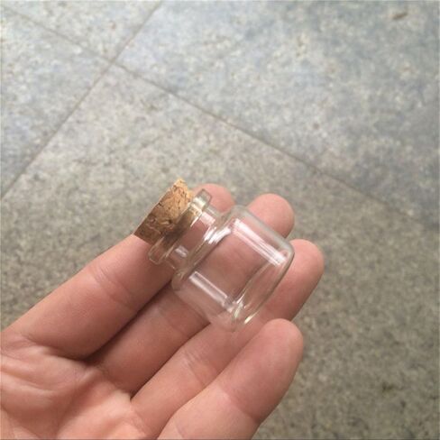 30x30x17mm 10ml Mini Glass Bottles With Cork Small Transparent Clear Tiny Empty Glass Vials Jars Corks Cute Bottles 12pcs (12, 10ml-30x30x17mm) in Saudi Arabia