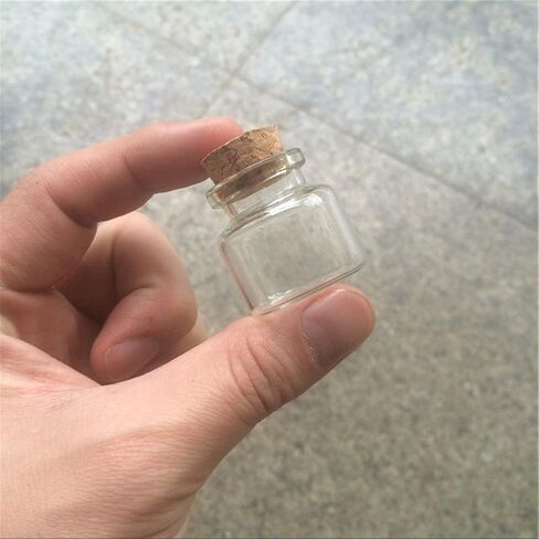 30x30x17mm 10ml Mini Glass Bottles With Cork Small Transparent Clear Tiny Empty Glass Vials Jars Corks Cute Bottles 12pcs (12, 10ml-30x30x17mm) in Saudi Arabia