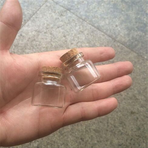 30x30x17mm 10ml Mini Glass Bottles With Cork Small Transparent Clear Tiny Empty Glass Vials Jars Corks Cute Bottles 12pcs (12, 10ml-30x30x17mm) in Saudi Arabia