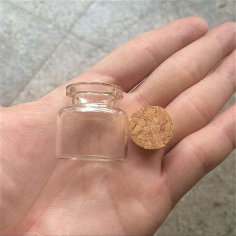 30x30x17mm 10ml Mini Glass Bottles With Cork Small Transparent Clear Tiny Empty Glass Vials Jars Corks Cute Bottles 12pcs (12, 10ml-30x30x17mm) in Saudi Arabia