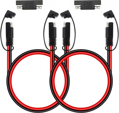 SAE Extension Cable 10 AWG - 1FT 2PCS SAE to SAE Quick Disconnect Wire Battery Charger Extension Cord Heavy Duty with SAE Polarity Reverse Adapter for Solar Panel Trolling Motor Automotive RV in Saudi Arabia