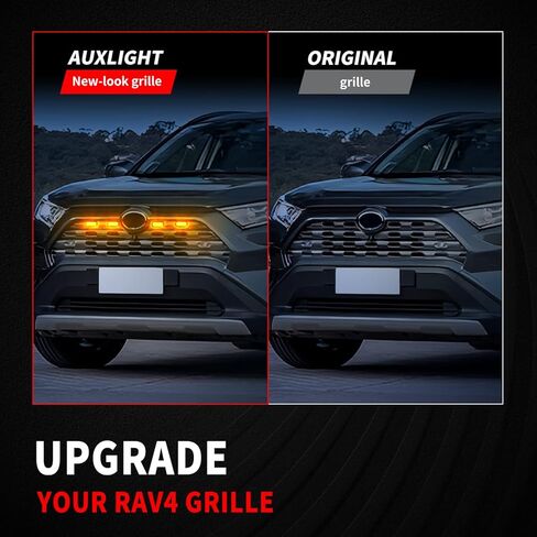 ملحقات مصابيح شبكة RAV4 المُحدثة 2019 2020 2021 2022 LE XLE Premium SE XSE Limited، مجموعة مصابيح LED رابتور عالية الجودة مكونة من 4 قطع مع مصهر وحزام أسلاك (أبيض) in Kuwait