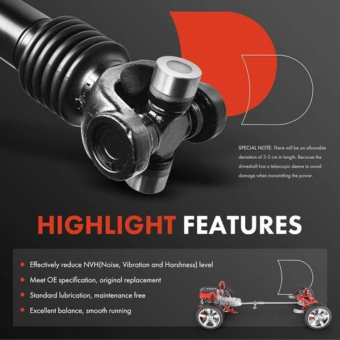 مجموعة عمود الدفع الأمامي الكامل A-Premium متوافقة مع Ford F-250 Super Duty، F-350 Super Duty 2003-2010، استبدال # 5C34-4A376-DA in Saudi Arabia