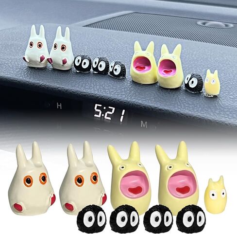 9PCS Car Cute Soot Sprites Decor Accessories Dashboard Decorations Interior Ornament Funny Decorate Rearview Mirror Sprite Decoration Automotive Exterior Decors in Saudi Arabia
