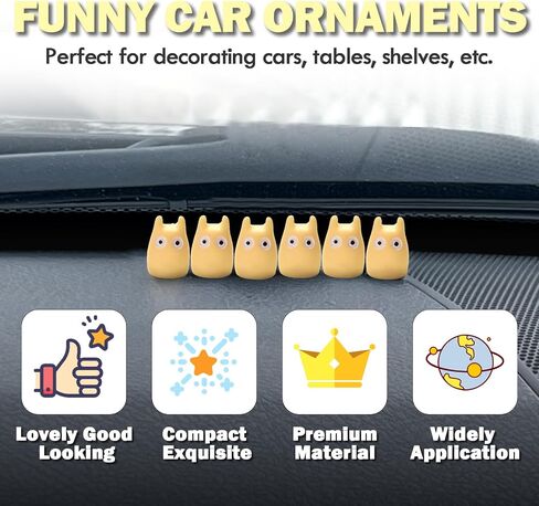 9PCS Car Cute Soot Sprites Decor Accessories Dashboard Decorations Interior Ornament Funny Decorate Rearview Mirror Sprite Decoration Automotive Exterior Decors in Saudi Arabia