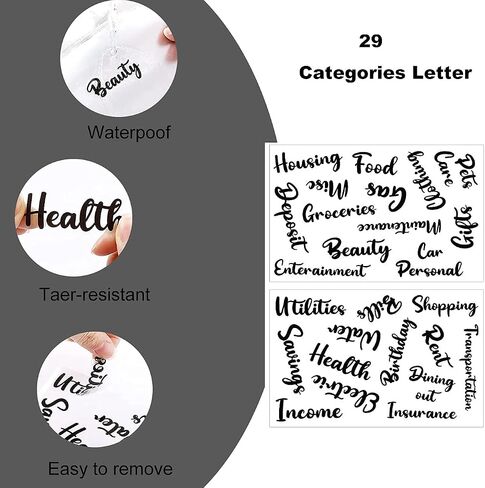 A6 Pu Leather Budget Binder,Cash Envelopes for Budgeting,Budget Planner Include Budget Wallet, 8 pcs Budget Binder with Zipper Envelopes, 12 pcs Budget Sheets, 2 pcs Budget Binder Stickers(Black) in Saudi Arabia