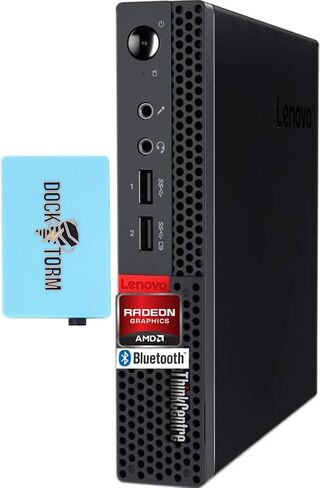 Lenovo ThinkCentre M625 Mini Desktop PC Black (AMD A4-9120c, 32GB RAM, 1TB PCIe SSD, AMD Radeon, AC WiFi, Bluetooth 5.1, 6 USB Ports, 2 Display Port (DP), RJ-45, Win 10 Pro) with DKZ Hub in Saudi Arabia