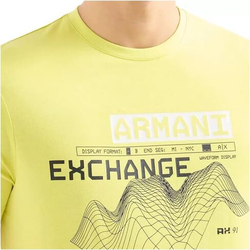 A｜X ARMANI EXCHANGE Men's Regular Fit Cotton Digital Graphic Logo Tee in Saudi Arabia