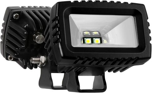 قرون Led صفراء، 2 قطعة 20 وات شريط إضاءة LED للفيضانات أضواء الطرق الوعرة أضواء القيادة الاحتياطية مصباح الضباب لشاحنة ATV UTV SUV أضواء القوارب in Kuwait