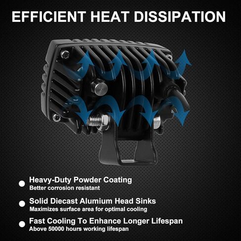 قرون Led صفراء، 2 قطعة 20 وات شريط إضاءة LED للفيضانات أضواء الطرق الوعرة أضواء القيادة الاحتياطية مصباح الضباب لشاحنة ATV UTV SUV أضواء القوارب in Kuwait