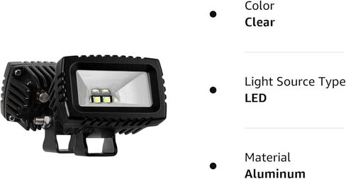 قرون Led صفراء، 2 قطعة 20 وات شريط إضاءة LED للفيضانات أضواء الطرق الوعرة أضواء القيادة الاحتياطية مصباح الضباب لشاحنة ATV UTV SUV أضواء القوارب in Kuwait