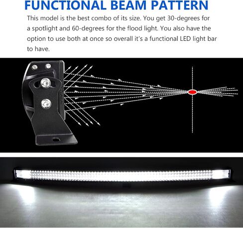 AUXTINGS 22 inch 56 cm 270W Curved LED Light Bar 7D Lens Spot Flood Combo Beam Triple Row LED Work Diving Lights for Off Road ATV AWD SUV 4WD 4x4 Pickup,12V 24V DT Connector Waterproof in Saudi Arabia