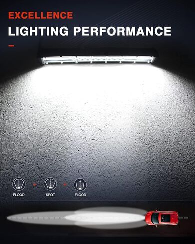 شريط إضاءة LED مقاس 11 بوصة، شريط إضاءة LED بصف واحد، مجموعة إضاءة للقيادة على الطرق الوعرة، ضوء عمل LED قطعة واحدة لشاحنة ATV، UTV، سيارات الدفع الرباعي، السيارات... in Kuwait