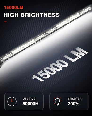 شريط إضاءة LED مقاس 11 بوصة، شريط إضاءة LED بصف واحد، مجموعة إضاءة للقيادة على الطرق الوعرة، ضوء عمل LED قطعة واحدة لشاحنة ATV، UTV، سيارات الدفع الرباعي، السيارات... in Kuwait