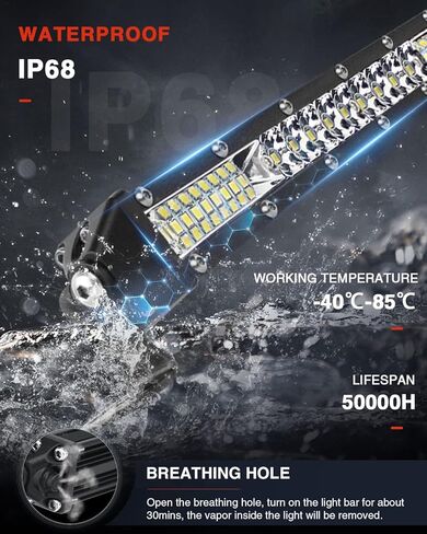 شريط إضاءة LED مقاس 11 بوصة، شريط إضاءة LED بصف واحد، مجموعة إضاءة للقيادة على الطرق الوعرة، ضوء عمل LED قطعة واحدة لشاحنة ATV، UTV، سيارات الدفع الرباعي، السيارات... in Kuwait