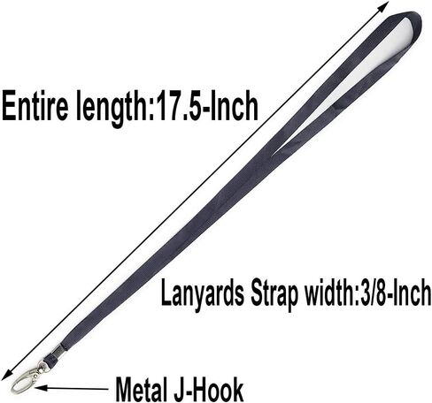 Black Lanyards Bulk Lanyards for Id Badges 50 Pack Each 17.7-Inch Lanyard Clip Woven Badge Lanyard with Clip Swivel Hooks (Black, 50) in Saudi Arabia