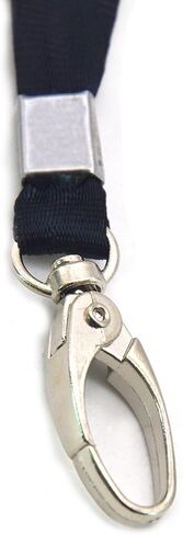 Black Lanyards Bulk Lanyards for Id Badges 50 Pack Each 17.7-Inch Lanyard Clip Woven Badge Lanyard with Clip Swivel Hooks (Black, 50) in Saudi Arabia