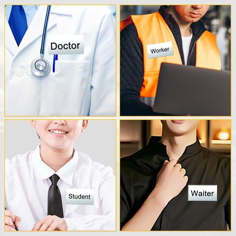 100 قطعة من حاملات شارة الاسم على شكل دبوس، علامات اسم الهوية مع مشابك، علامات الاسم، حاملات شارة الاسم، حاملات شارة الاسم الأفقية مع 100 قطعة من بطاقات الإدخال المناسبة (3.54 × 2.16 بوصة) in Kuwait