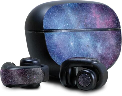 Glossy Glitter Skin Compatible with Bose Ultra Open Earbuds - Black Camo - Premium 3M Vinyl Protective Wrap Decal Cover - Easy to Apply | Crafted in The USA by MightySkins in Saudi Arabia