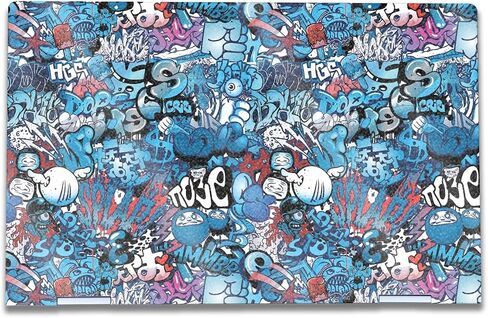 Glossy Glitter Laptop Skin Compatible with HP Envy x360 15" (2023) - Blue Meanies - Premium 3M Vinyl Protective Wrap Decal Cover - Easy to Apply | Crafted in The USA by MightySkins in Saudi Arabia