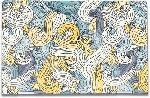 Glossy Glitter Laptop Skin Compatible with HP Envy x360 15" (2023) - Blue Meanies - Premium 3M Vinyl Protective Wrap Decal Cover - Easy to Apply | Crafted in The USA by MightySkins in Saudi Arabia