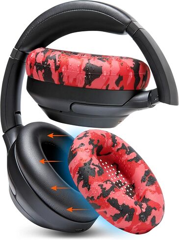 WC SweatZ XM3 - Protective Earpad Sweat Covers for Sony WH1000XM3 by WC | Silicone Ear Covers for Sony WH-1000XM3 Headphones | Sweatproof & Easily Washable | Black in Saudi Arabia