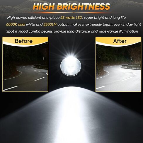 2 قطعة 25 واط 3.5 بوصة سوبر مشرق الأصفر العنبر بقعة LED أضواء الضباب القيادة المستديرة لجيب SUV شاحنة بيك اب قارب ATV UTV 4wd 4x4 شاحنة رانجلر قارب جرار in Kuwait