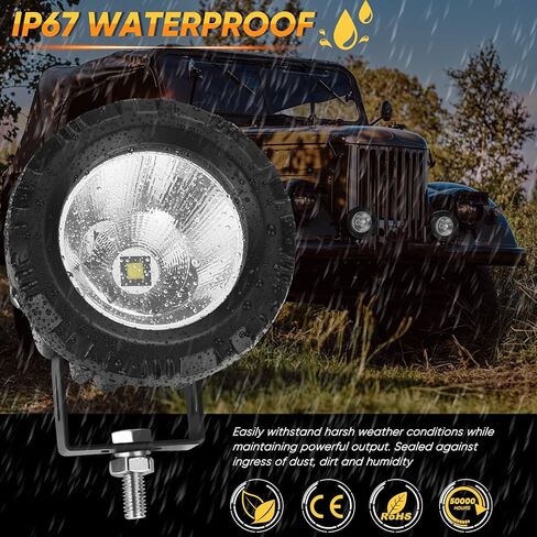 2 قطعة 25 واط 3.5 بوصة سوبر مشرق الأصفر العنبر بقعة LED أضواء الضباب القيادة المستديرة لجيب SUV شاحنة بيك اب قارب ATV UTV 4wd 4x4 شاحنة رانجلر قارب جرار in Kuwait