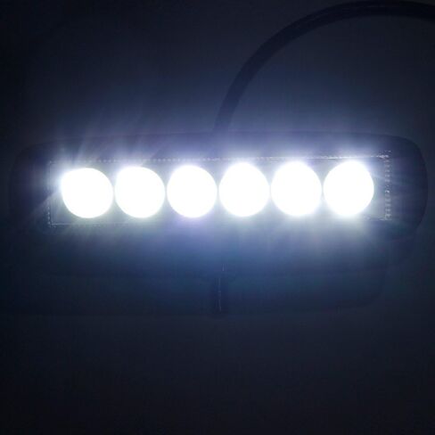 Willpower 10 قطع 6 بوصة 18 وات مصباح LED للفيضانات يعمل على الطرق الوعرة عالي الطاقة ATV 4x4 جرار على الطرق الوعرة ضوء الضباب القيادة بار شاحنة SUV سيارة IP67 مقاوم للماء والغبار والصدمات 12 فولت - 24 فولت in Saudi Arabia