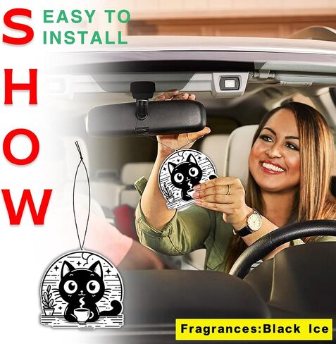 Mushroom Black Ice Car Air Freshener（8Pack）Mushroom Decor Car Accessories Hippie Gifts Merch Air Freshener Pendant Room Decoration for Hanging Rearview Car Interior Household in Saudi Arabia
