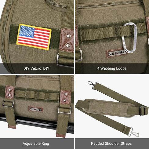 حقائب سفر من القماش الخشن من WITZMAN للرجال، حقيبة سفر كبيرة من القماش لعطلة نهاية الأسبوع طوال الليل، حقيبة من القماش الخشن مع حجرة أحذية (A8006 بني) in Kuwait