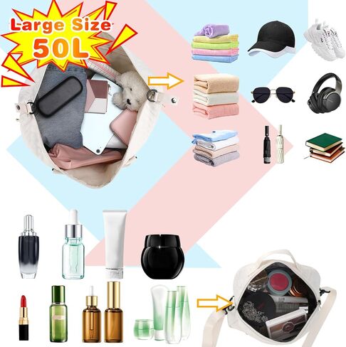 Weekender Bags for Women Travel, Carry on Overnight Bag Weekender Bag with Shoe Compartment and Wet Pocket Travel Duffle Bag with Toiletry Bag Gym Travel Versatile Luggage Bag (Black) in Saudi Arabia