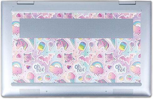 Glossy Glitter Laptop Skin Compatible with HP Envy x360 15.6" (2023) - Unicorn Popsicle - Premium 3M Vinyl Protective Wrap Decal Cover - Easy to Apply | Crafted in The USA by MightySkins in Saudi Arabia